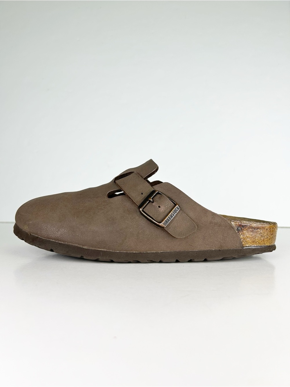 Birkenstock Boston Brown Birko-Flor Slides Mules Unisex Sandals EU 40 US L 9 - Picture 7 of 14